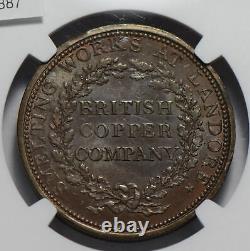 Grande Bretagne 1812 Penny Ngc Ms63 Bn Essex- Walthamstow W-560 British Copper Com