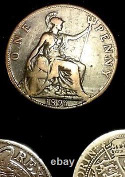 Grande-Bretagne 1816-1898 Lot de 15 pièces du 19e siècle. 925 et bronze ENVOI GRATUIT