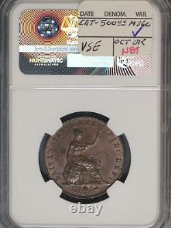 Grande-Bretagne 1826 1/2 Penny K-692 NGC MS62 BN