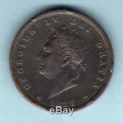 Grande Bretagne. 1827 George IV Penny. F + / F. Date De Rare