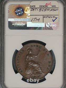 Grande-Bretagne 1847 Penny K-739 NGC AU58 BN PRÈS DE COLON