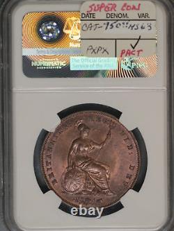 Grande-Bretagne 1858/3 Penny K-739 NGC MS64 RB