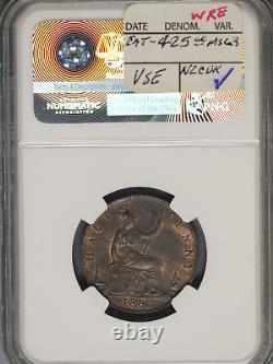 Grande-Bretagne 1883 1/2 Penny K-754 NGC MS62 BN BROCHE