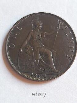 Grande-Bretagne 1901 Un Penny Magnifiquement non circulé Lustré #U9853