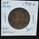 Grande-bretagne 1918-h Penny Date/mint Rare A306