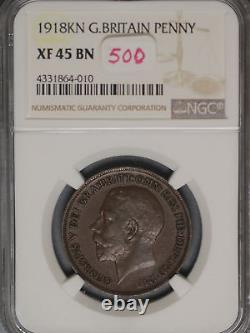 Grande-Bretagne 1918KN Penny K-810 NGC XF45 BN