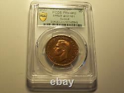 Grande-Bretagne, 1937 George VI Penny. PCGS PR 66 RB. 26 000 Frappe