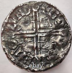 Grande-Bretagne Aethelred II 997-1003 Penny d'argent marqué par Peckmarked Godwine à Londres 4F