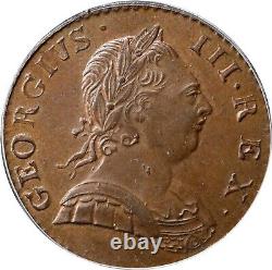 Grande-Bretagne George III 1775 Demi-penny, non circulé, certifié PCGS MS64-bn