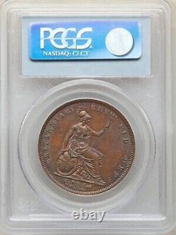 Grande-Bretagne George IV 1826 1 Penny Coin Non circulée, Certifiée Pcgs Ms63-rb