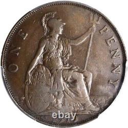 Grande-Bretagne George V 1919-kn Pièce de monnaie Penny circulée certifiée Pcgs authentique