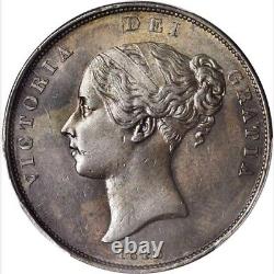 Grande-Bretagne Victoria 1848/6 Pièce de 6 Penny Presque non circulée Certifiée Pcgs Au58