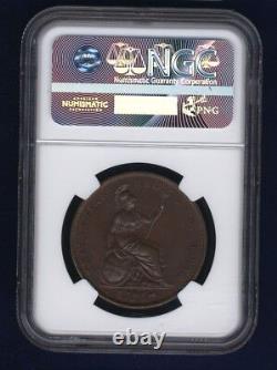 Grande-Bretagne Victoria 1848 Pièce de 1 Penny, Non circulée, Certifiée Ngc Ms64-bn