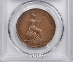 Grande-Bretagne Victoria 1853 1 Penny Coin, Non circulé, Certifié Pcgs Ms 64-bn