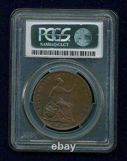 Grande-Bretagne Victoria 1855 Penny, Non circulé, Certifié Pcgs Ms64-bn