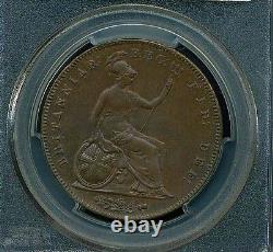 Grande-Bretagne Victoria 1855 Penny, Non circulé, Certifié Pcgs Ms64-bn