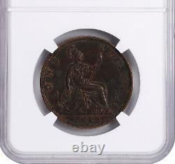 Grande-Bretagne Victoria 1882-h Penny, Presque non circulé, Certifié Ngc Au58-bn