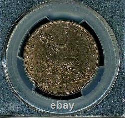 Grande-Bretagne Victoria 1883 Penny, Choix Non Circulé, Certifié Pcgs Ms64-rb