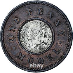 Grande-Bretagne, Victoria, Modèle d'un Penny, ND (1844), EF, Bro, nze