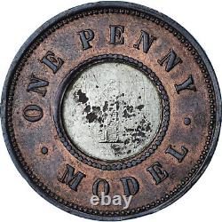 Grande-Bretagne, Victoria, Modèle d'un Penny, ND (1844), EF, Bro, nze
