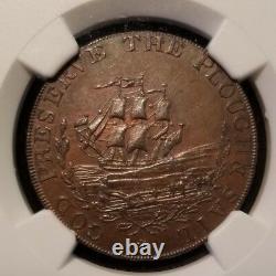 Grande-bretagne 1790 1/2 Penny D & H-34 Suffolk-ipswich Robert Mann Ngc Ms 62 Bn
