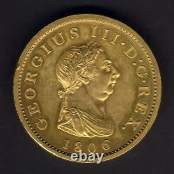 Grande-bretagne. 1806 George 111 Gilt Cuivre Penny. Preuve