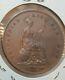 Grande-bretagne 1844 One Penny Coin Victoria Ex Haute Qualité Rare Wow