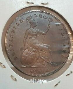 Grande-bretagne 1855 One Penny Coin Victoria Ex High Grade Wow