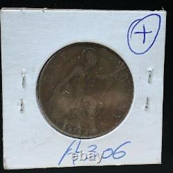 Grande-bretagne 1918-h Penny Rare Date/mint A306