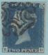 Grande-bretagne 2 Blue Penny 4 Marges 1840 No Fault Extra Fine