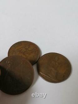 Grande-bretagne Bronze Pièce One Penny 1936-1937-1938