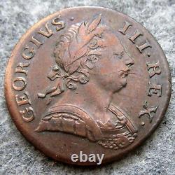Grande-bretagne George III 1771 Halfpenny Half Penny, Cuivre Top Grade