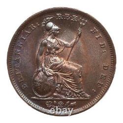 Grande-bretagne George IV 1825 1 Penny Coin Non Circulé, Certifié Pcgs Ms64-bn