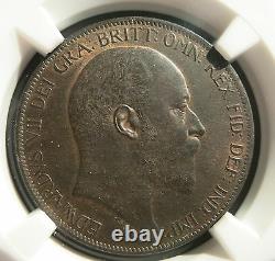 Grande-bretagne Royaume-uni Angleterre 1 Penny 1902 Ngc Ms 63 Bn Unc