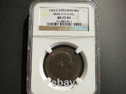 Grande-bretagne Royaume-uni Angleterre 1 Penny 1902 Ngc Ms 63 Bn Unc