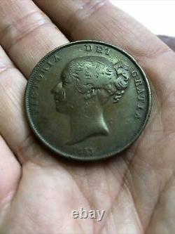 Grande-bretagne. Uk Penny 1853. Reine Victoria Glorious Coin