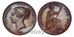 Grande-bretagne Victoria 1854 Cu Penny. Pcgs Ms63bn (brown) Scbc-3948