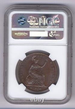 Grande-bretagne Victoria 1854 Penny, Choix Non Circulé, Certifié Ngc Ms64-bn