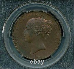 Grande-bretagne Victoria 1855 Penny, Choix Non Circulé, Certifié Pcgs Ms64-bn