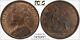 Grande-bretagne Victoria 1863 1 Penny Coin, Non Circulé, Certifié Pcgs Ms64-rb
