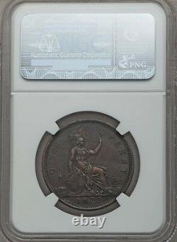 Grande-bretagne Victoria 1871 1 Penny Coin, Rare Date, Certifié Ngc Xf45-bn