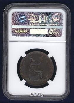 Grande-bretagne Victoria 1879 1 Penny Coin, Non Circulé, Certifié Ngc Mme 64-bn