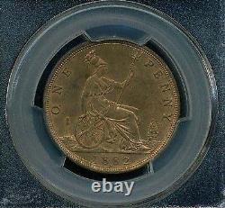 Grande-bretagne Victoria 1882-h Penny, Choix+ Non Circulé, Certifié Pcgs Ms64+
