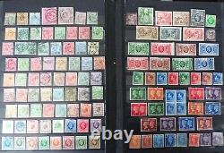 Grands Timbres Stock Book Gb, Victoriens Aux Années 1970 & Penny Black