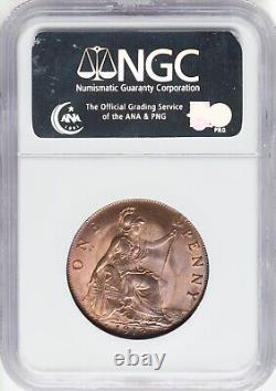 La Grande-Bretagne George V 1912-h Penny, Non circulée de choix Ngc Certified Ms-64rb