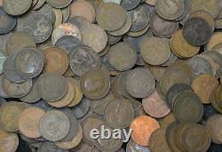 Lot De 220 Grande-bretagne Grands Pennies Cents 1861 À 1967 Comprend Commonwealth