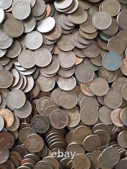 Lot de 1 100 petites pièces de monnaie britanniques en penny