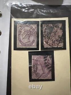 Lot de timbres de Grande-Bretagne avec un penny black, 22 penny rouges et plus encore