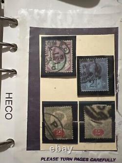 Lot de timbres de Grande-Bretagne avec un penny black, 22 penny rouges et plus encore