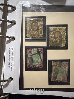 Lot de timbres de Grande-Bretagne avec un penny black, 22 penny rouges et plus encore